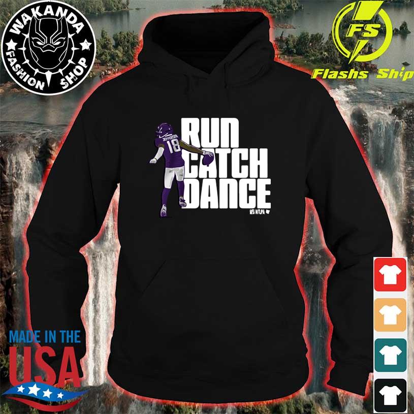 Justin Jefferson: Run Catch Dance Shirt + Hoodie - NFLPA - BreakingT