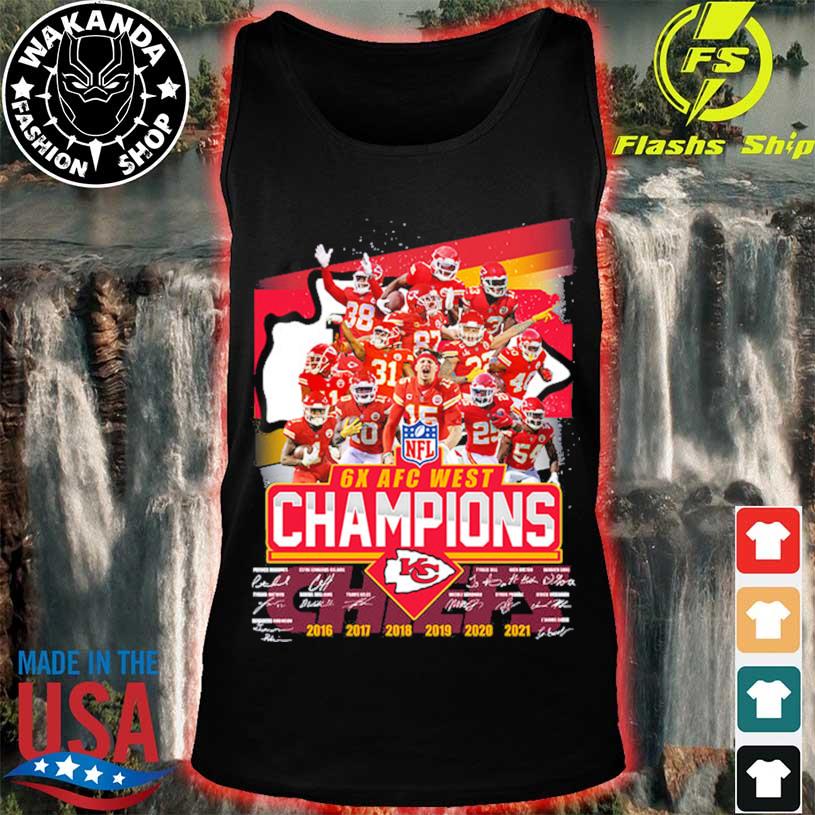 Kansas City Chiefs 6x AFC West Champions Signatures Shirt, hoodie, sweater,  long sleeve and tank top