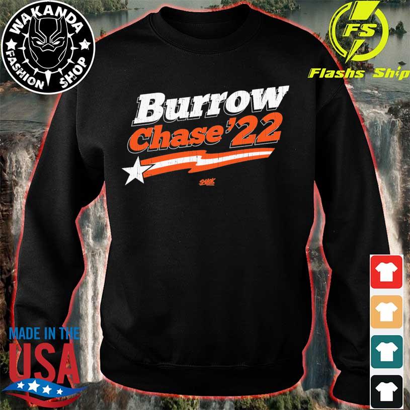 Burrow chase '22 cincinnati pro football shirt, hoodie, sweater