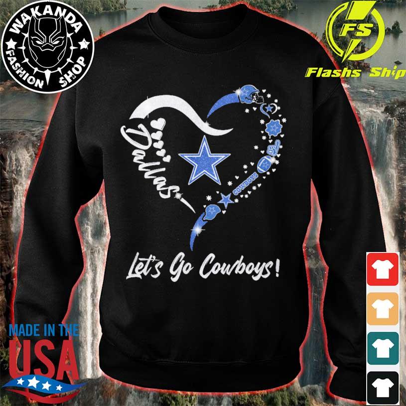 Dallas Cowboys logo heart Let's go Cowboys Shirt