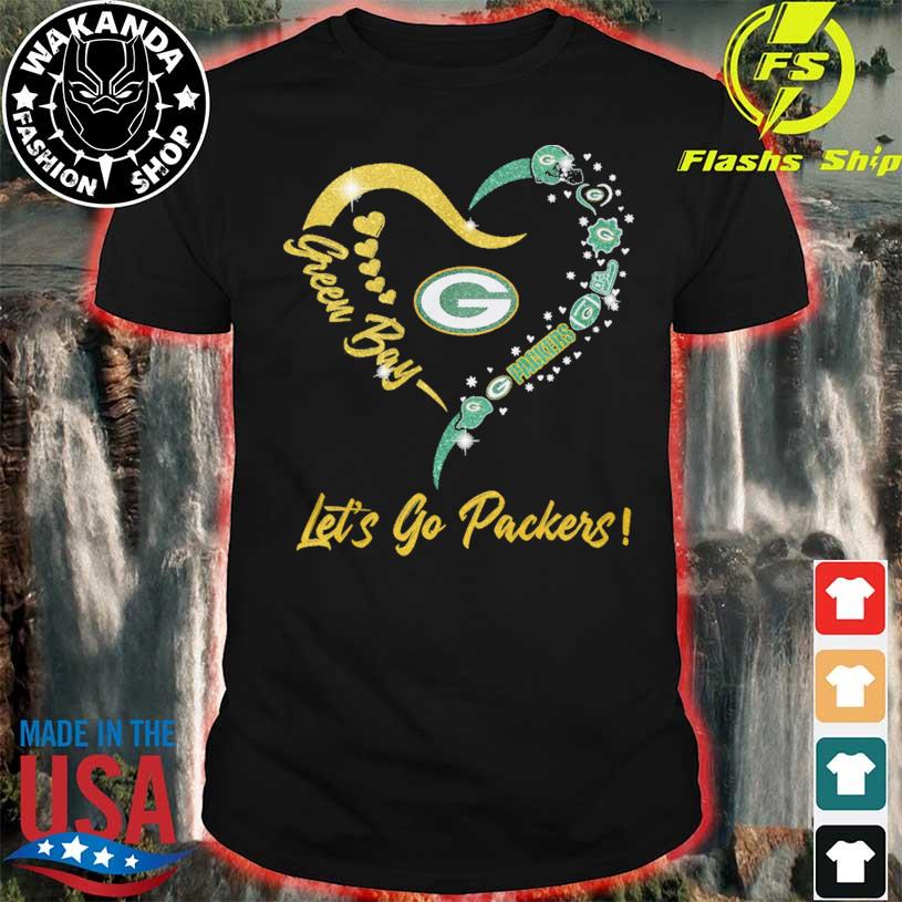 Green Bay Packers logo heart Let's go Packers Shirt, hoodie, sweater, long  sleeve and tank top