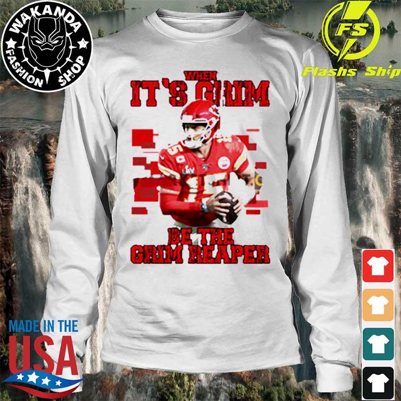 Chiefs When It's Grim, Be The Grim Reaper | Triblend Unisex Crewneck  T-Shirt