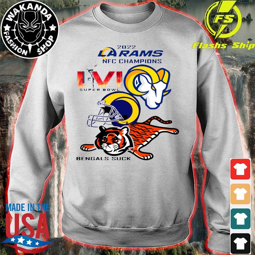 2022 LA Rams NFC Champions LVI Super Bowl Bengals suck meme shirt, hoodie,  sweater, long sleeve and tank top