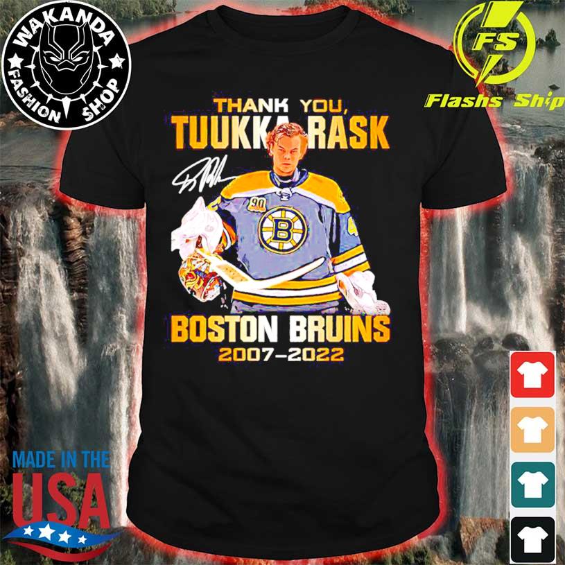 Thank you Tuukka Rask signature Boston Bruins 2007 2022 nice shirt, hoodie,  sweater, long sleeve and tank top