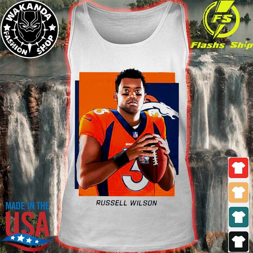 Russell Wilson A New Era Denver Broncos Design Style T Shirt