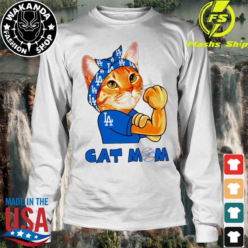 Los Angeles Dodgers' Strongest Cat Mom T-Shirt, Cat Gifts For