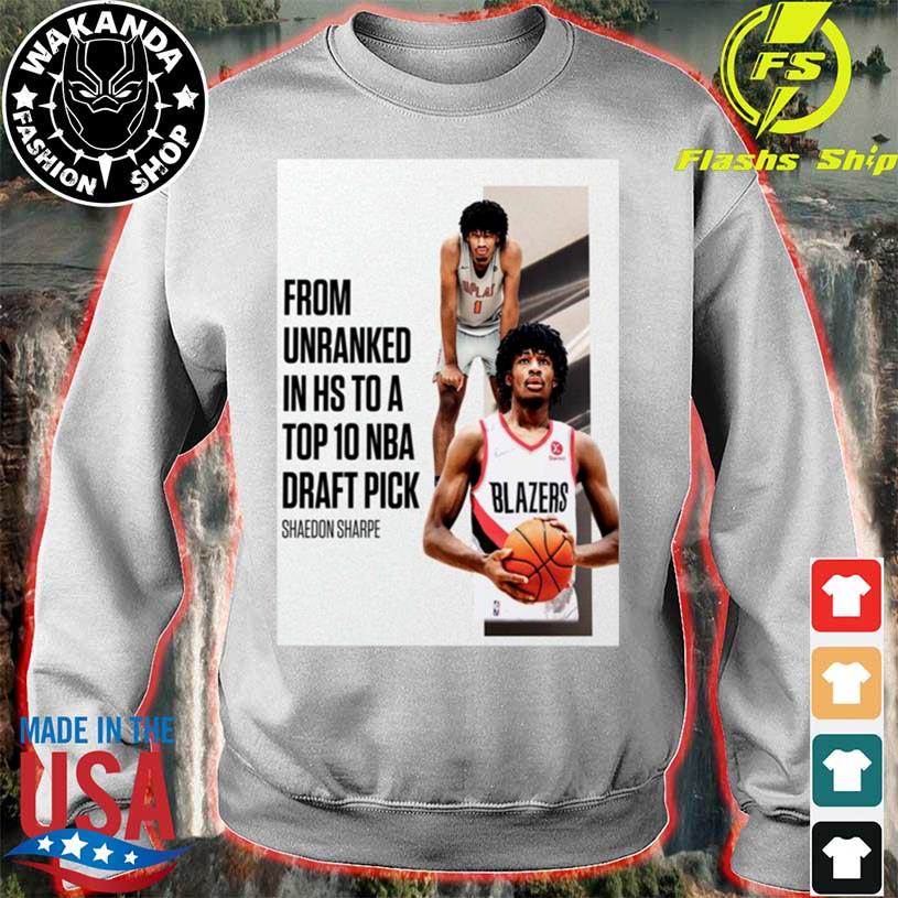 Nba 2022 nba draft shaedon sharpe from unranked to top 10 nba draft pick  shirt, hoodie, sweater, long sleeve and tank top