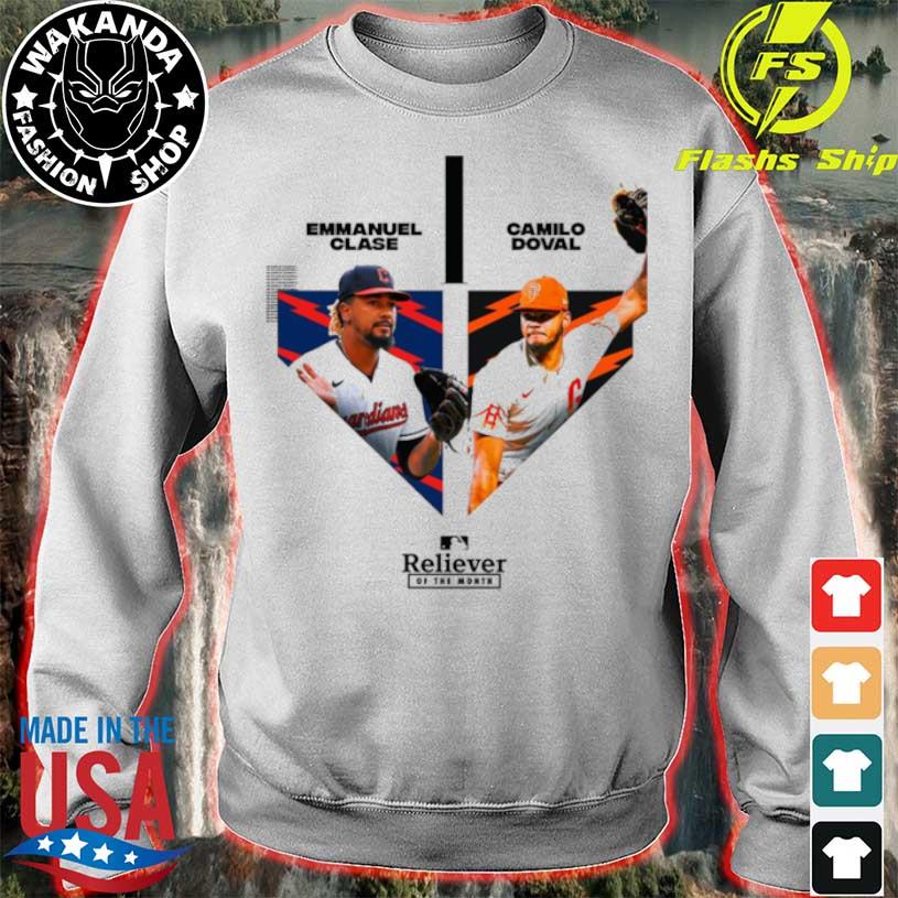Emmanuel Clase And Camilo Doval Reliever Of The Month MLB 2022 Shirt,  hoodie, sweater, long sleeve and tank top