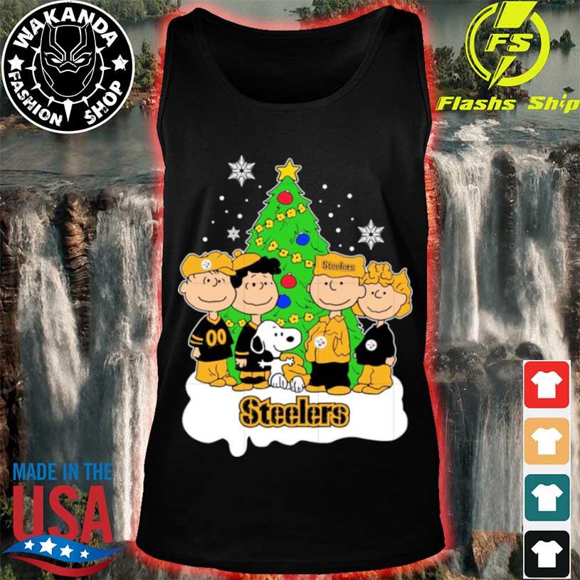 NFL Pittsburgh Steelers Snoopy Charlie Brown Christmas Football Super Bowl  Sports T Shirt Christmas Gift