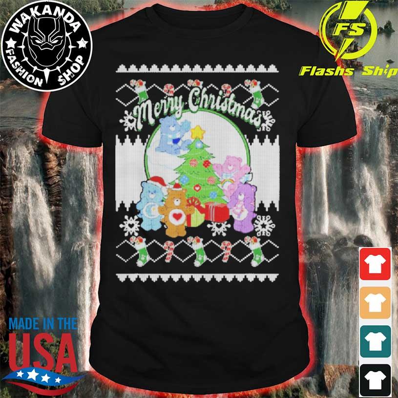 Top Care Bears Christmas Group Bear Ugly Christmas Shirt Plus Size