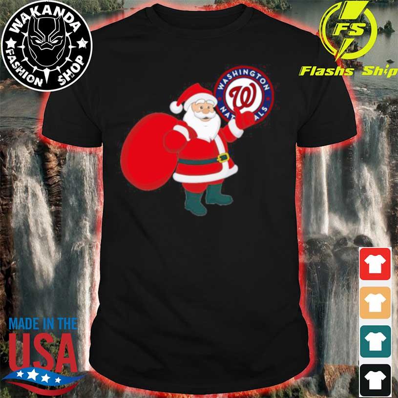 Washington Nationals MLB Noel Stitch Baseball Christmas T-Shirt