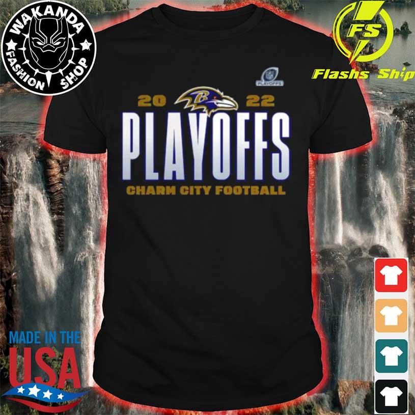 Baltimore ravens 2022 playoffs charm city football shirt, hoodie