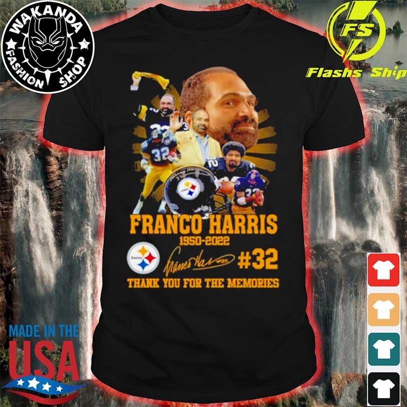 Franco Harris 1950-2022 Thank You For The Memories Signature Shirt, hoodie,  sweater, long sleeve and tank top