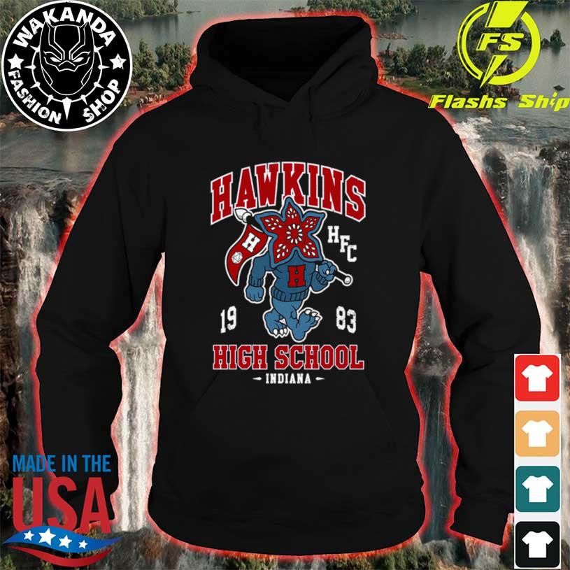 Hawkins High School Vintage Distressed Creepy Cute College Demogorgon  Mascot Shirt, hoodie, sweater, long sleeve and tank top