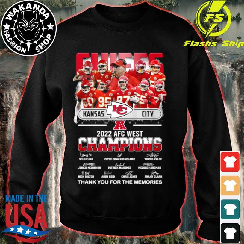 Kansas City Chiefs Team Signature 2022 AFC West Champions Shirt, hoodie,  sweater, long sleeve and tank top