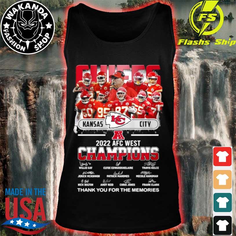 Kansas City Chiefs 2022 AFC Champions thank you for the memories signatures  Shirt, hoodie, longsleeve tee, sweater