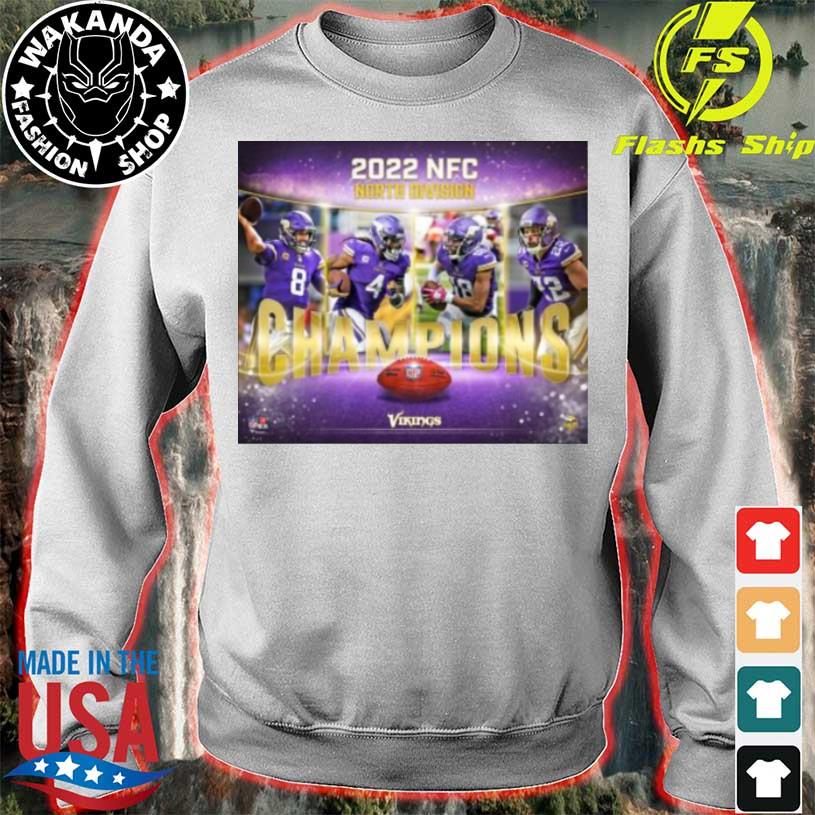 Minnesota Vikings 2022 NFC North Division Champions Locker Room Trophy  Collection T-Shirt, hoodie, sweater, long sleeve and tank top