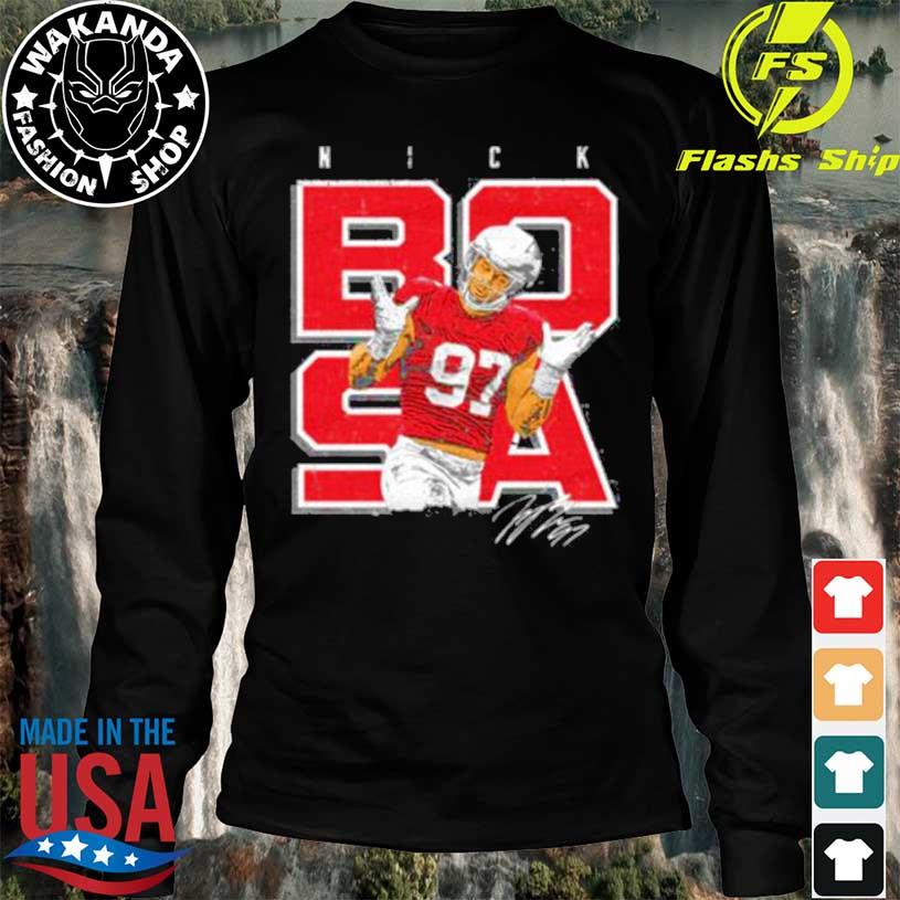 Nick Bosa San Francisco Shrugs WHT shirt, hoodie, sweater, long sleeve and  tank top