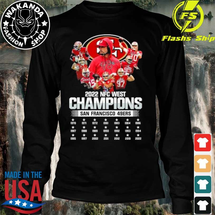 2022 NFC West Champions San Francisco 49ers signature logo shirt, hoodie,  sweater, long sleeve and tank top