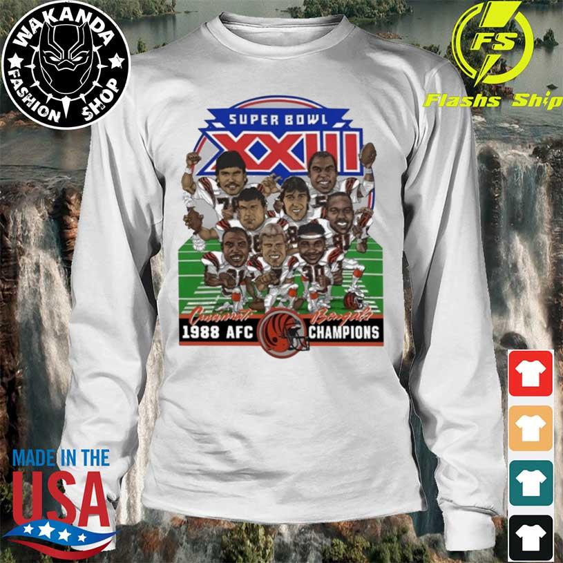 Super bowl xxiiI cincinnatI bengals 1988 AFC champions shirt