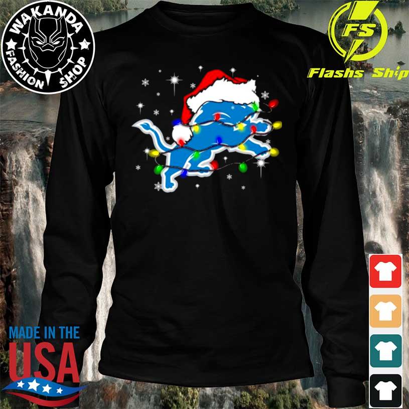 Detroit Lions Christmas Logo T-Shirts, hoodie, sweater, long