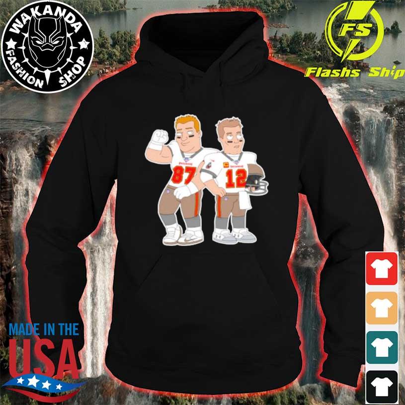 Top Rob Gronkowski and Tom Brady Tampa Bay Buccaneers cartoon shirt,  hoodie, sweater, long sleeve and tank top