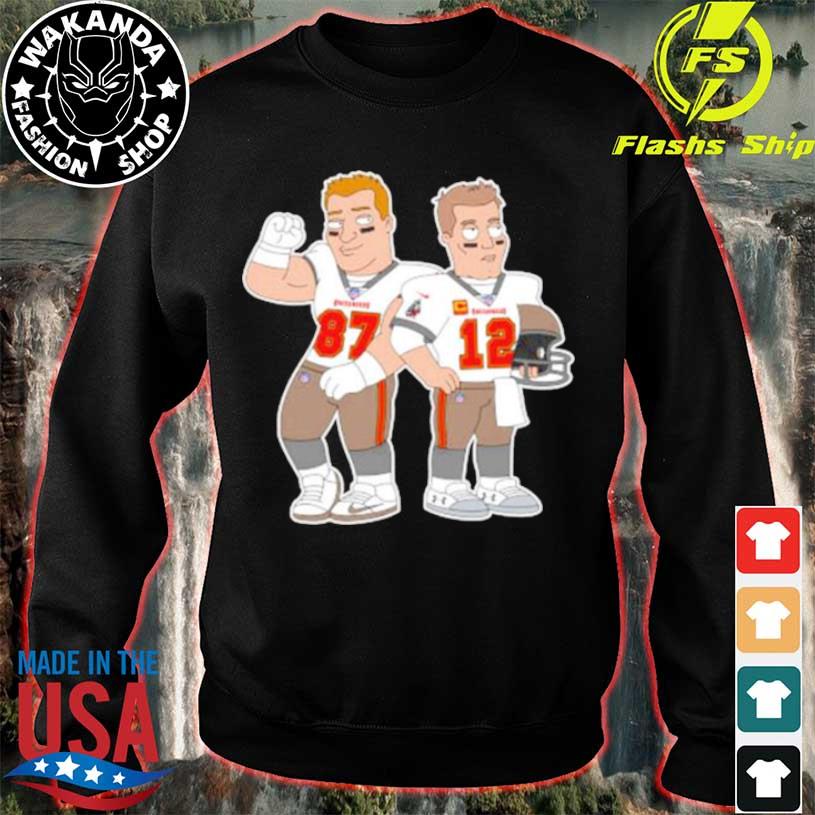 Top Rob Gronkowski and Tom Brady Tampa Bay Buccaneers cartoon shirt,  hoodie, sweater, long sleeve and tank top