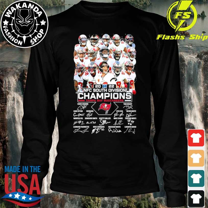 Tampa Bay Buccaneers 2022 NFC South Division Champions Signatures shirt,  hoodie, sweater, long sleeve and tank top