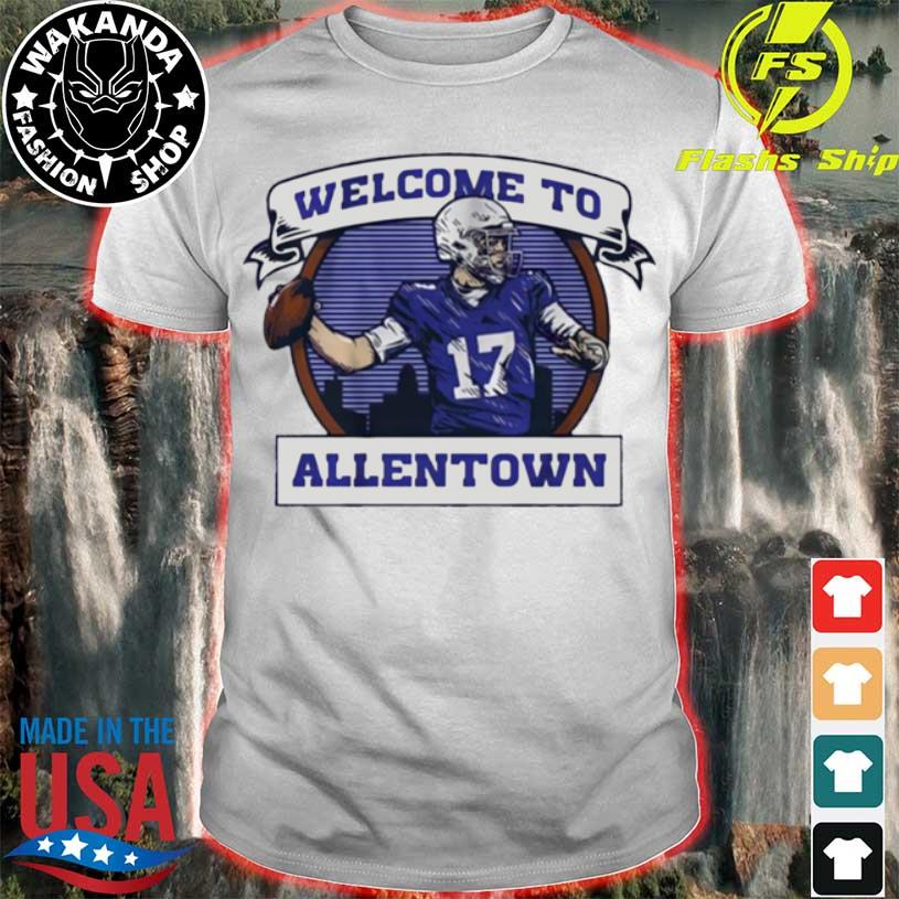 Men's Buffalo Bills Josh Allen Red Welcome to Allentown T-Shirt