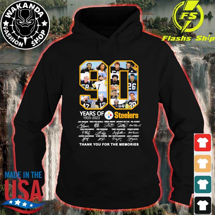 Funny Pittsburgh steelers 90 years of 1933 2023 thank you for the