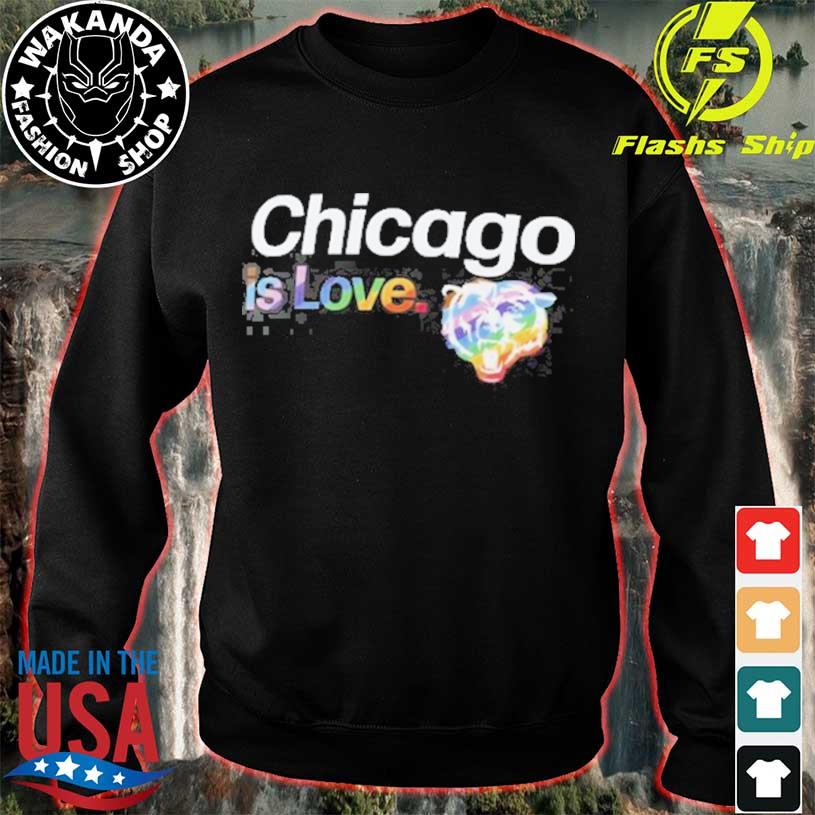 Chicago Bears is love logo black city pride shirt, hoodie, sweater, long  sleeve and tank top