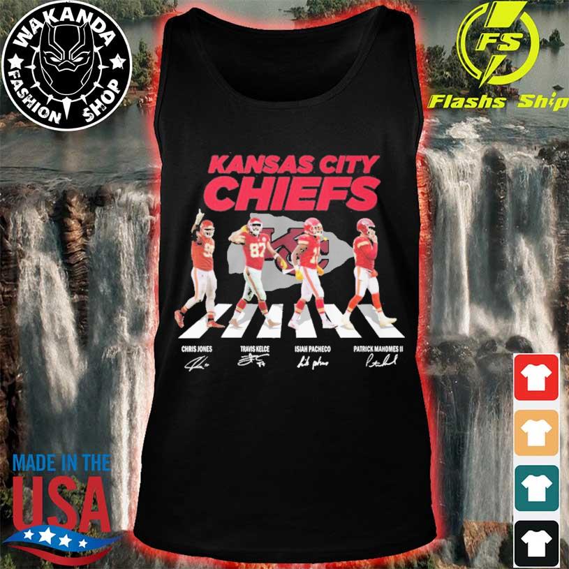 Kansas City CHiefs Chris Jones, Travis Kelce, Isiah Pacheco and Patrick  Mahomes II abbey road signatures shirt