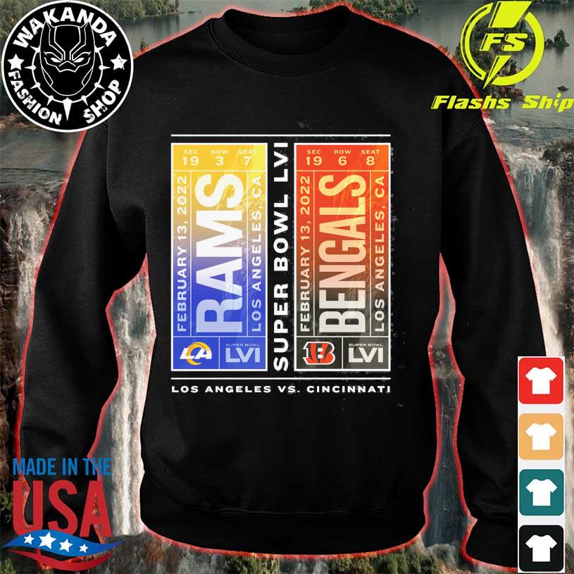 Official Los Angeles Rams vs Cincinnati Bengals Super Bowl LVI shirt,  hoodie, sweater, long sleeve and tank top