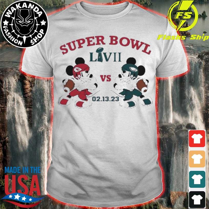 Mickey Mouse Eagles Vs Chiefs Super Bowl Lvii Champions 2023 Shirt