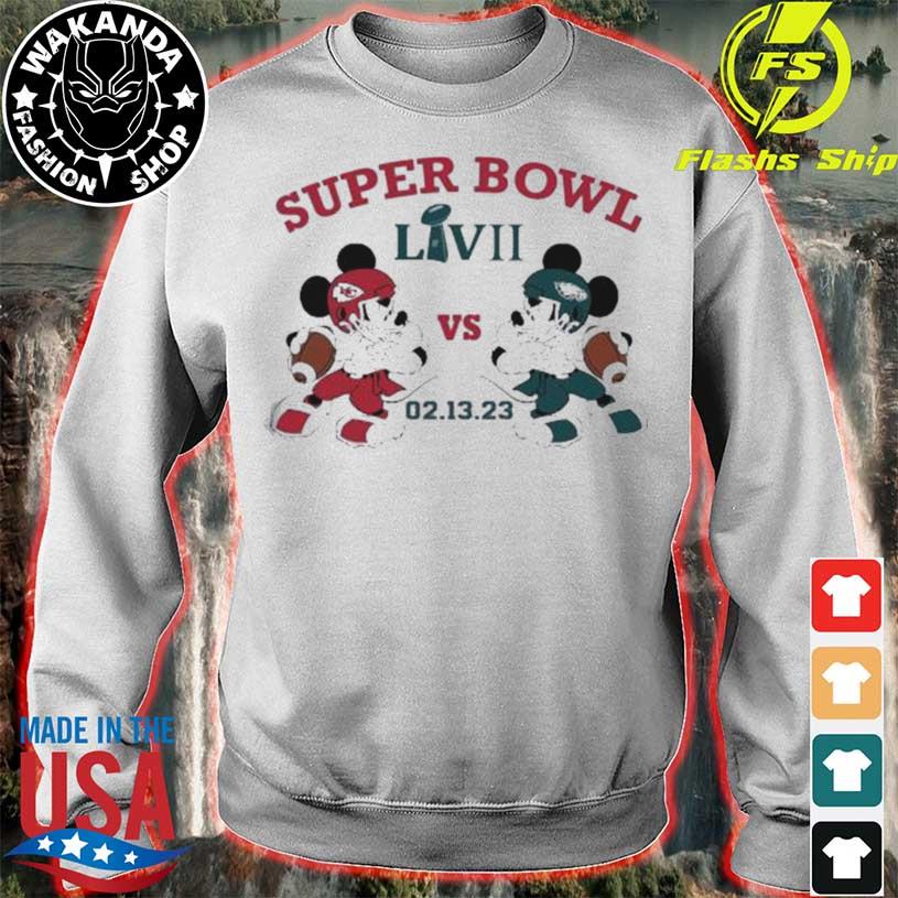 Original mickey Mouse Philadelphia Eagles vs Kansas City Chiefs Super Bowl  LVII 02 13 23 shirt, hoodie, sweater, long sleeve and tank top