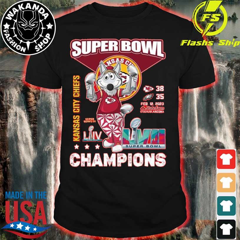 Official kansas City Chiefs Kc Wolf Super Bowl Champions 2023 t