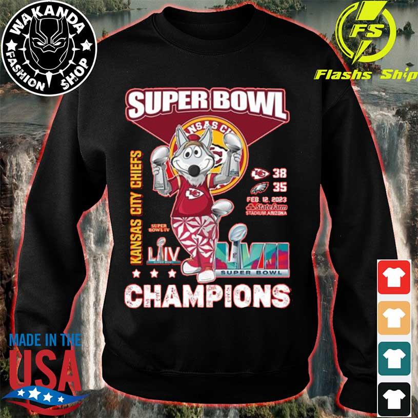 Official kansas City Chiefs Kc Wolf Super Bowl Champions 2023 t