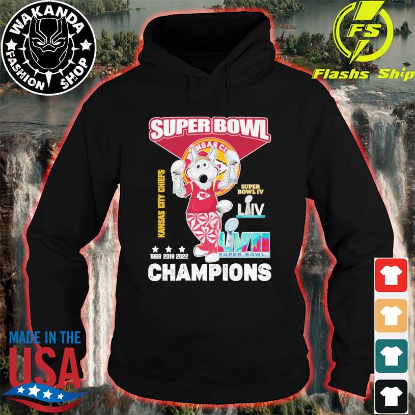 Super Bowl Kansas City Chiefs KC Wolf champions 1969 2019 2022 shirt,  hoodie, sweater and long sleeve