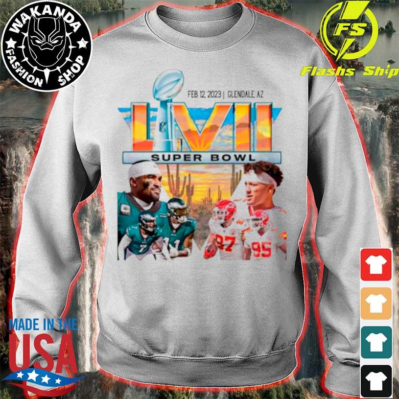 Philadelphia Eagles vs Kansas City Chiefs Super Bowl LVII Feb 12 2023  Glendale Az shirt, hoodie, sweater, long sleeve and tank top