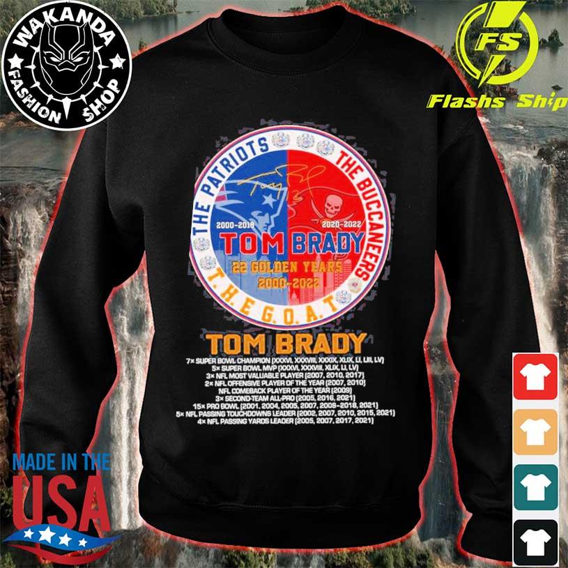 The Patriots The Buccaneers The Goat tom Brady shirt, hoodie, sweater and  long sleeve