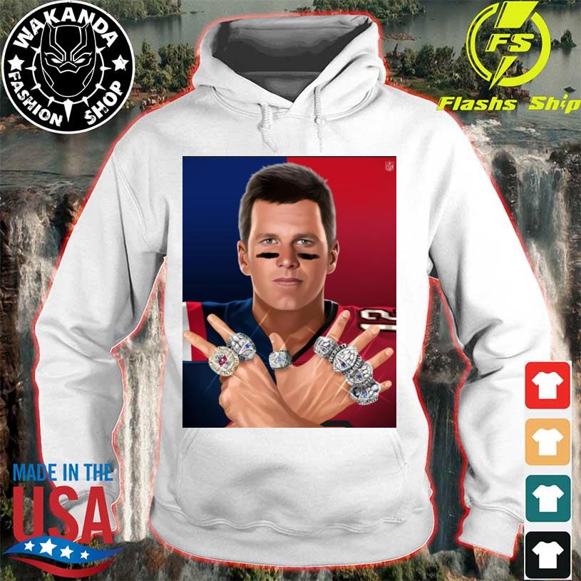 Tom Brady Tampa Bay Buccaneers And New England Patriots 7 Rings 2023 Shirt,  hoodie, sweater, long sleeve and tank top