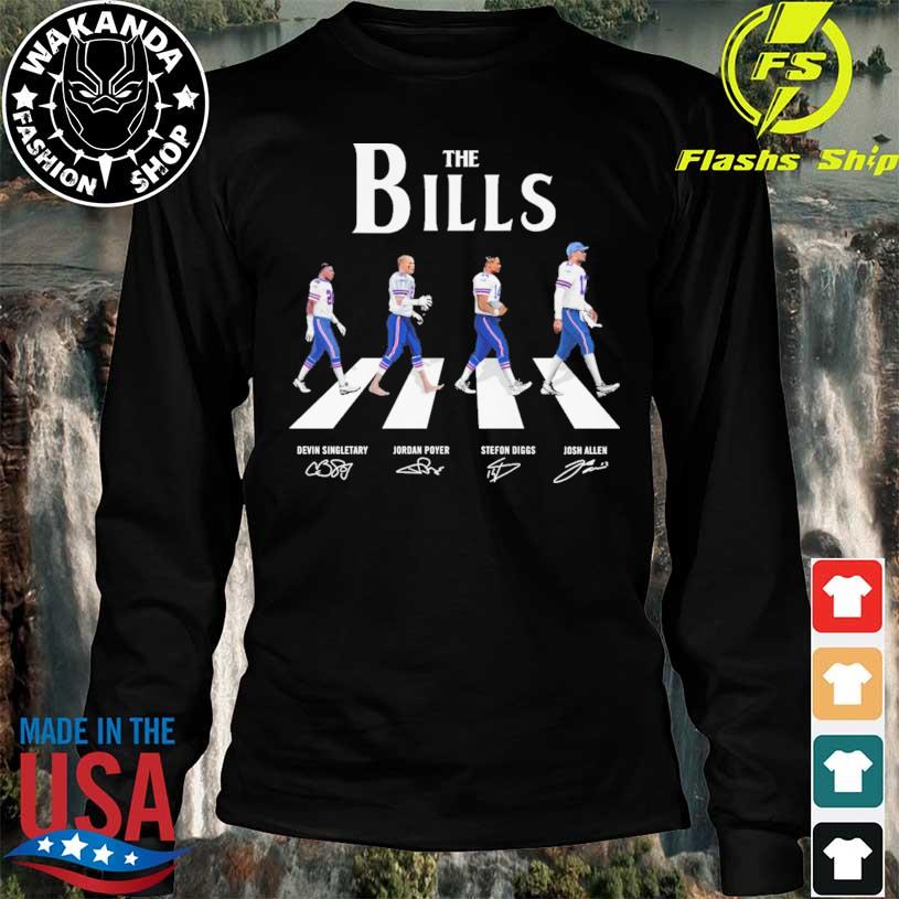 The Bill Devin Singletary and Jordan Poyer, Stefon Diggs and Josh Allen  signatures abbey road shirt, hoodie, sweater, long sleeve and tank top