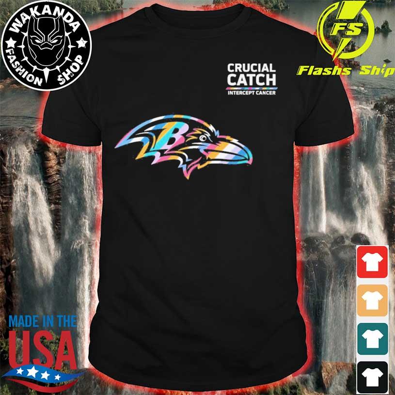 Baltimore Ravens Crucial Catch Intercept Cancer Fight Like A Ravens shirt,  hoodie, sweater, long sleeve and tank top