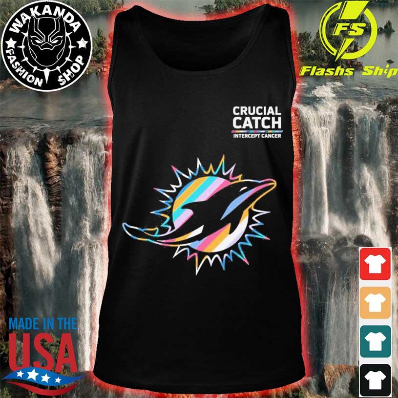 Miami Dolphins Crucial Catch Intercept Cancer Fight Like A Dolphins shirt,  hoodie, sweater, long sleeve and tank top