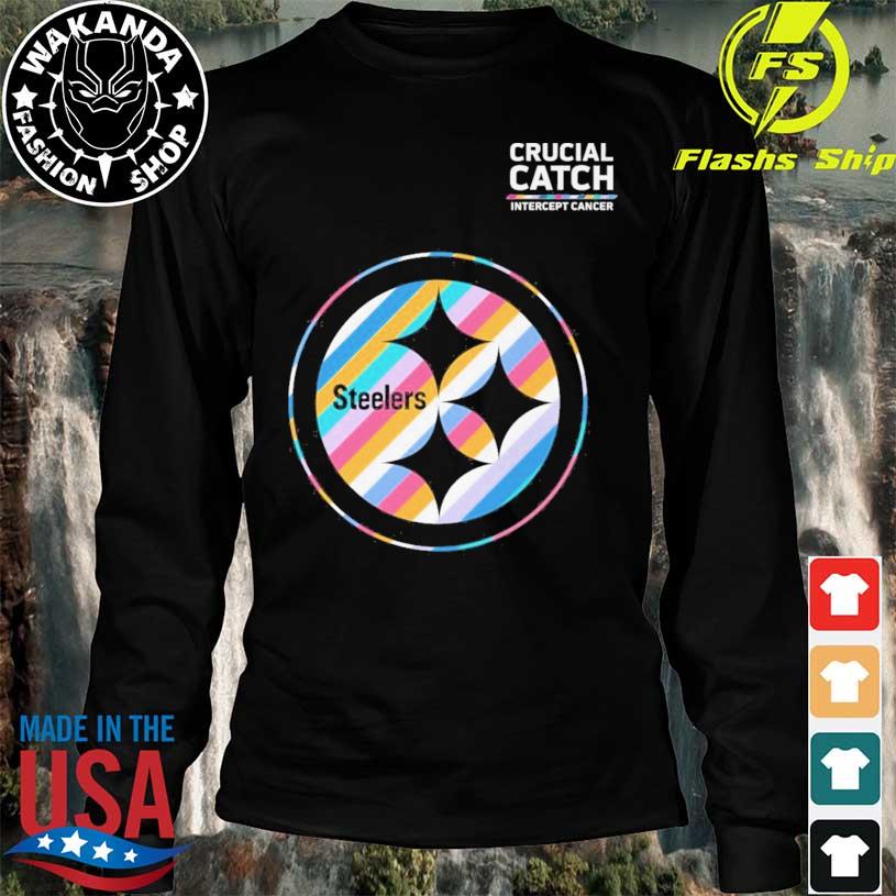 Pittsburgh Steelers Crucial Catch Intercept Cancer Fight Like A Steelers  shirt, hoodie, sweater, long sleeve and tank top