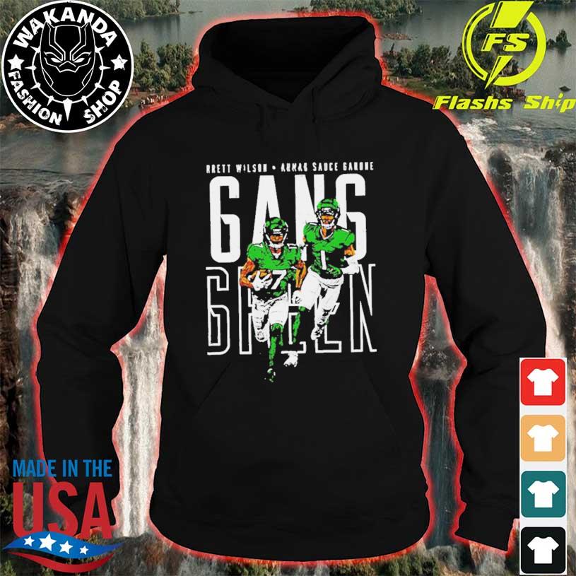 Sauce gardner & garrett wilson new york j gang green shirt, hoodie,  sweater, long sleeve and tank top