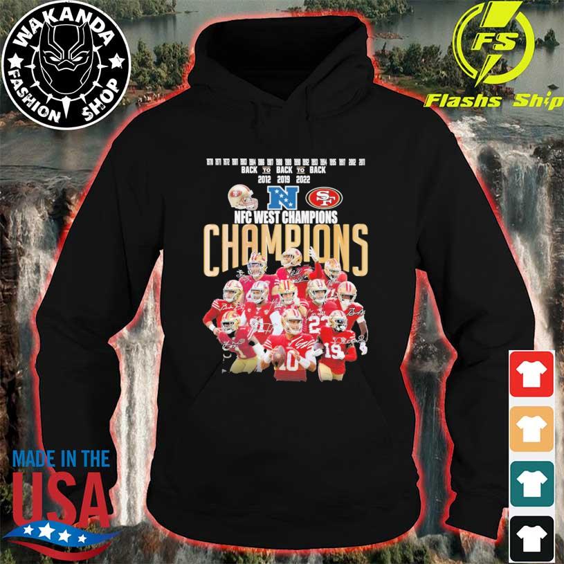 2022 NFC West Champions San Francisco 49ers signature logo shirt