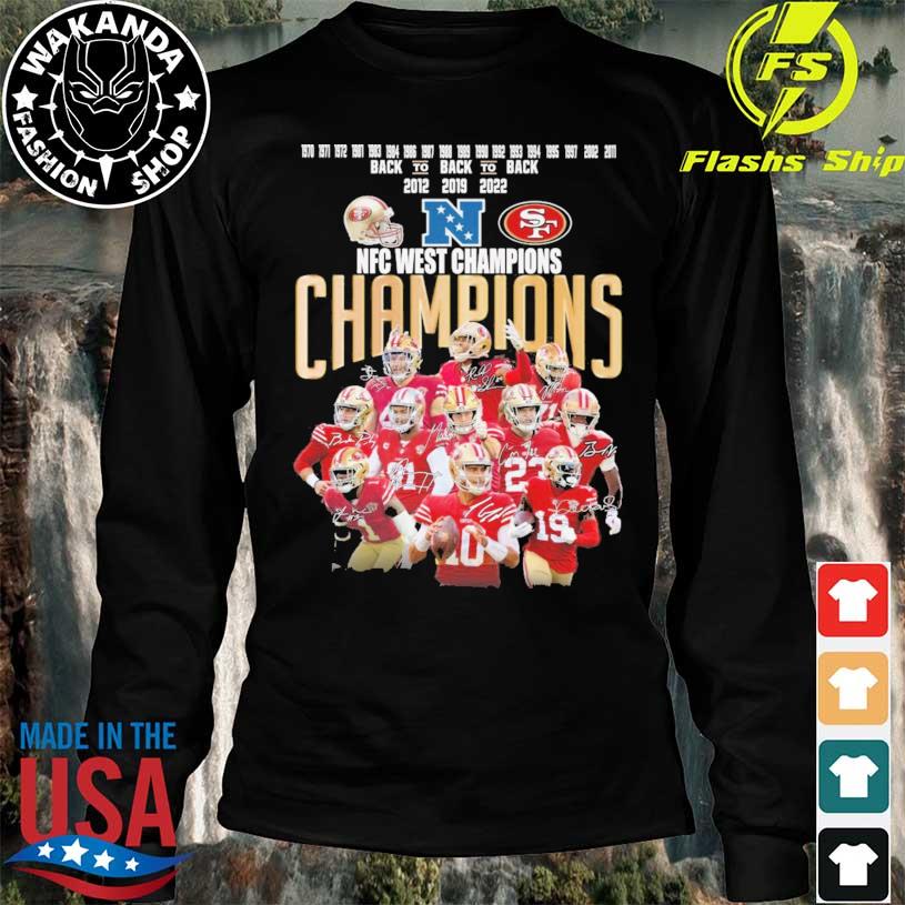 Official San francisco 49ers 2021 2022 nfc champions signature shirt,  hoodie, sweater, long sleeve and tank top