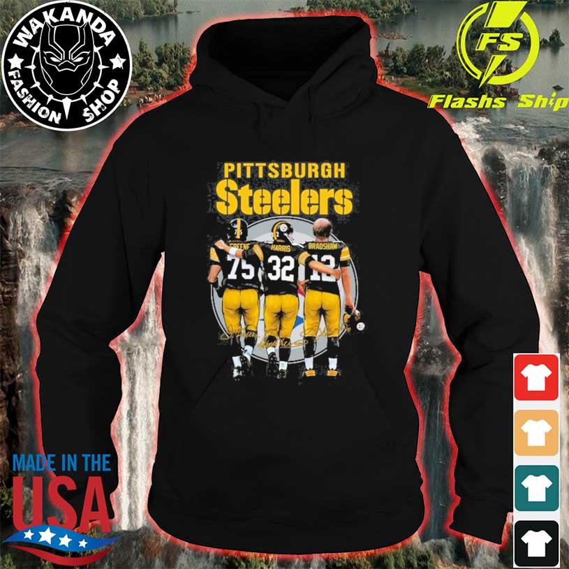 The Pittsburgh Steelers Greene Harris And Bradshaw Signatures Logo 2023 T- shirt,Sweater, Hoodie, And Long Sleeved, Ladies, Tank Top