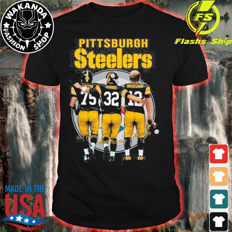 The Pittsburgh Steelers Greene Harris And Bradshaw Signatures Logo 2023 T- shirt,Sweater, Hoodie, And Long Sleeved, Ladies, Tank Top